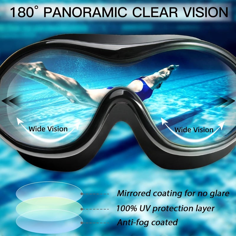 Seago Swim Goggles No Leaking Anti-Fog Pool Goggles Swimming Goggles for Adult Men Women Youth, UV Protection 180° Clear Vision - Image 5